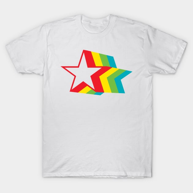 Rainbow Star T-Shirt by PsychicCat